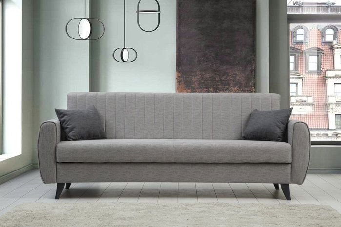 Atelier Del Sofa Sofá cama de 3 plazas Gris claro